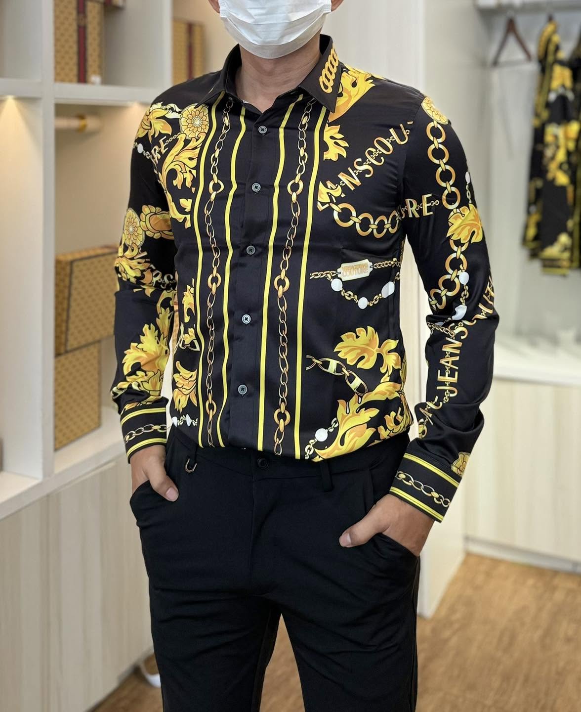 Versace សាច់សូត្រដៃវែង